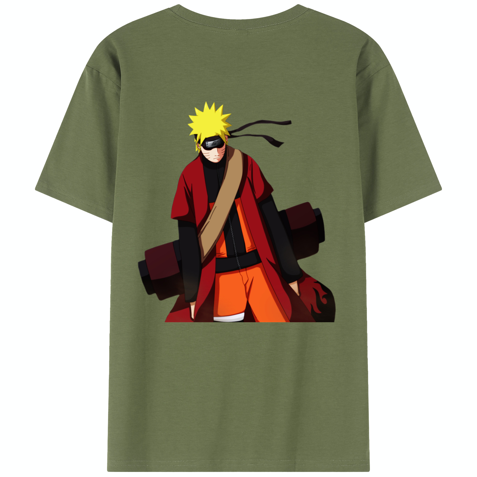 （画像用） NARUTO -ナルト- うずまき ナルト Uzumaki Naruto 綿100％半袖Tシャツ（背面プリント）